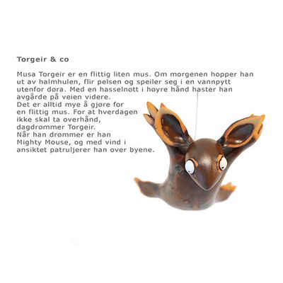 Torgeir flaggermus keramikk skulptur