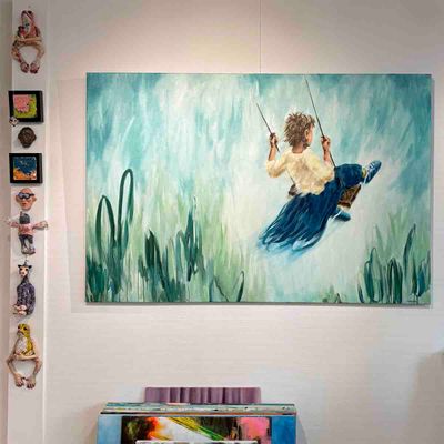 No gravity, 150x100 maleri