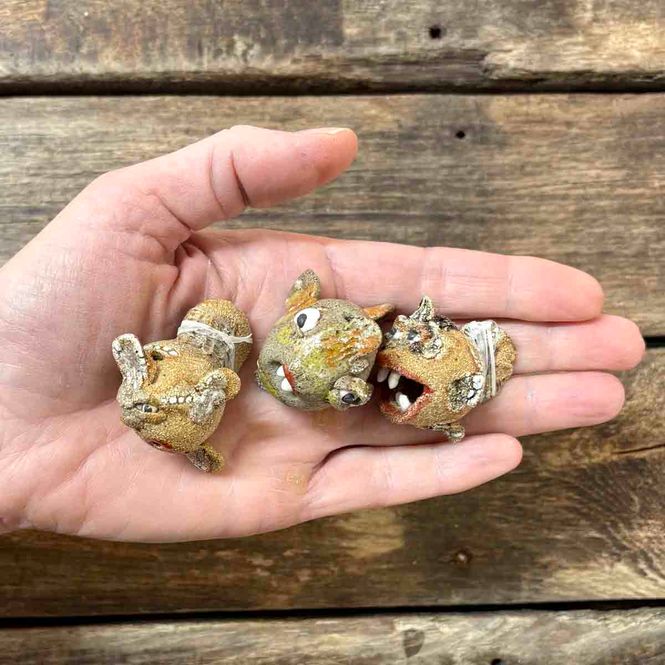 Hovedbilde Kulefisk mini, en TRIO henge-skulpturer (no.2)