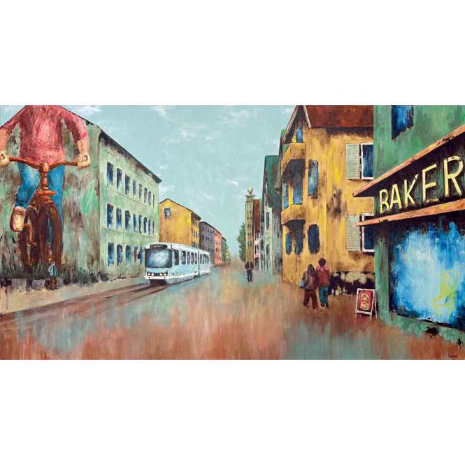 Hovedbilde Neighborhood vibes, 180x100 maleri