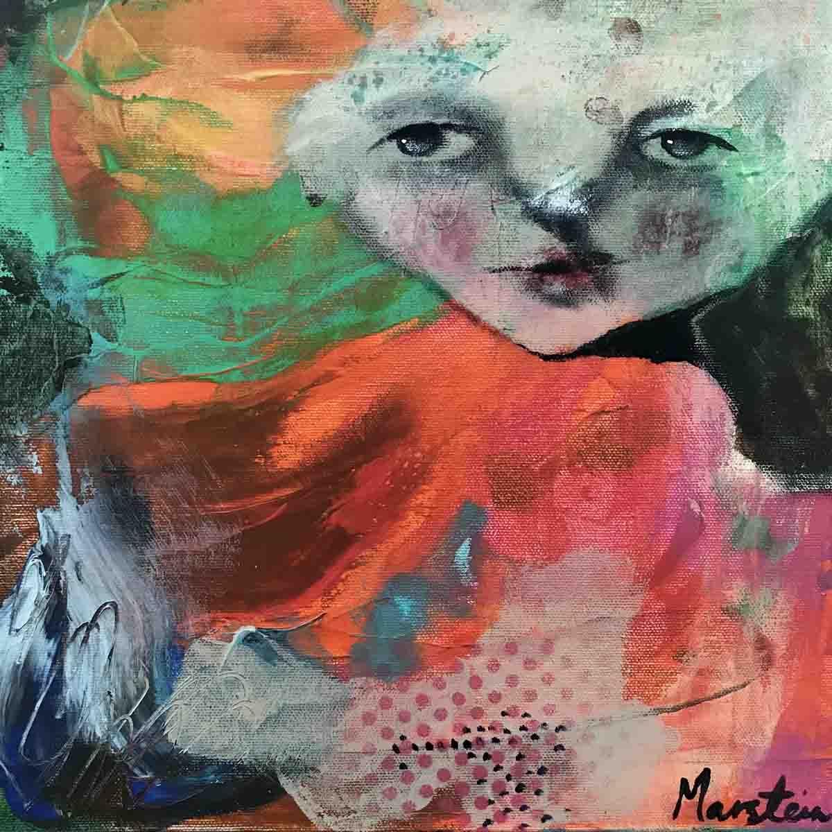 Fireworks, 30x30 cm maleri