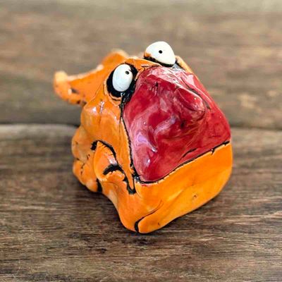 Oransje pipp, 7 cm skulptur