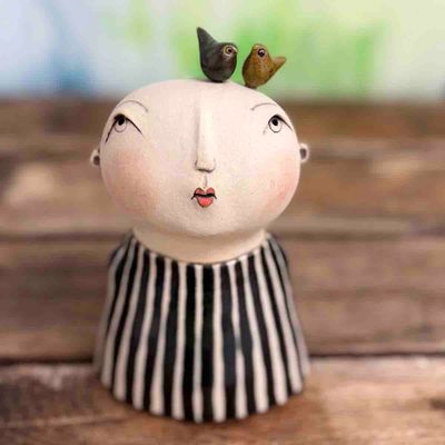 Lykkefnugg, skulptur ca 16 cm (06)