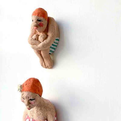 Badebombe Jan, skulptur vegg ca 16x8 cm