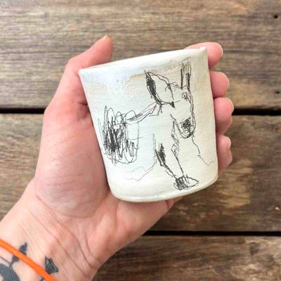 Dog chatter, krus keramikk 7.5 cm