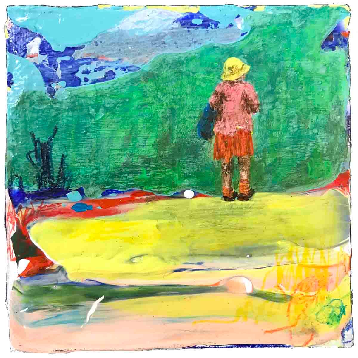 Norway, 10x10 cm maleri