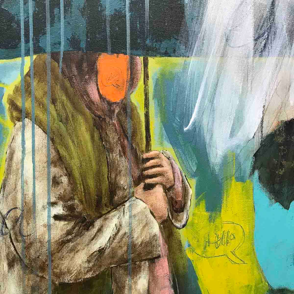 Birds of a feather, 150x100 maleri