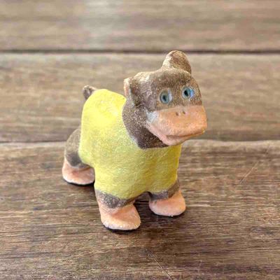 Duckdog mini, skulptur ca 6x5 cm (gul)