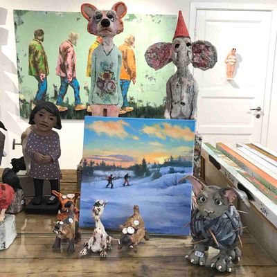 Trysil, 30x30 maleri