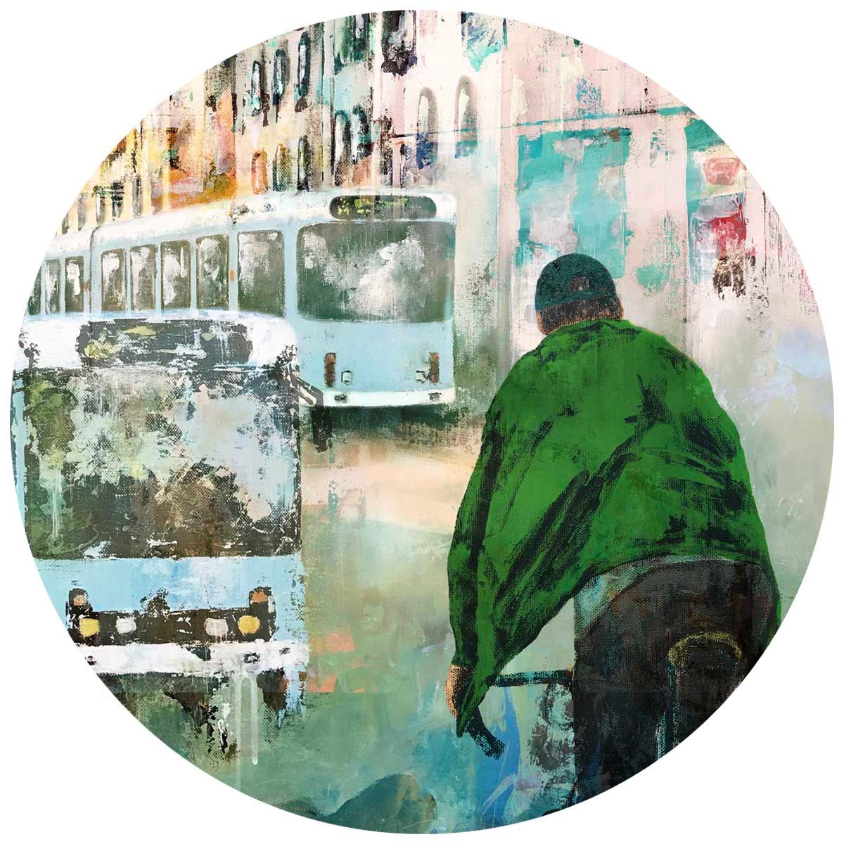 DGA trykk av trikk og mann