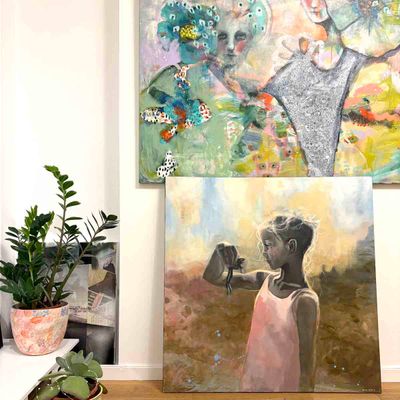 Froskeprinsen, 90x90 maleri