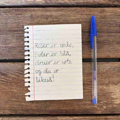 Notat - roser er røde, skulptur vegg ca 13x10