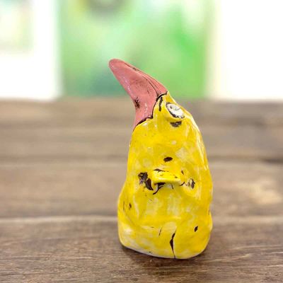 Gul pipp, 10 cm skulptur