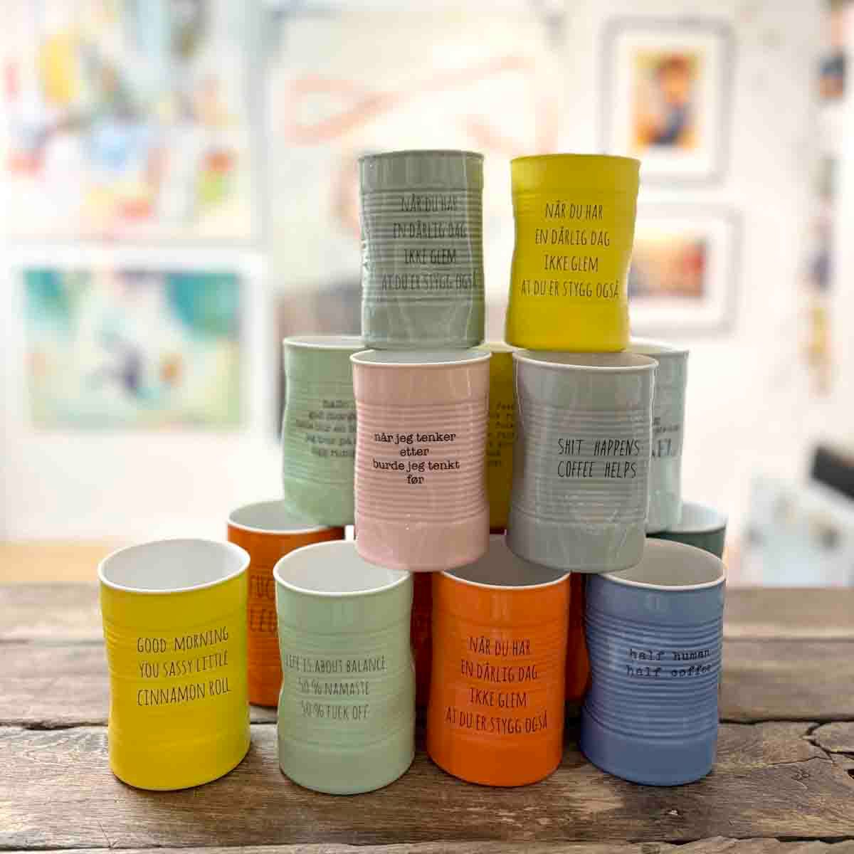 Half human, kopp porselen 7 cm (mint)