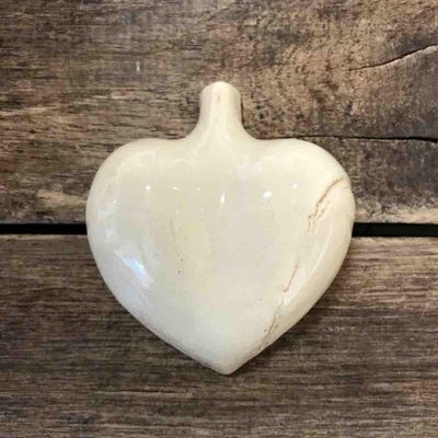 Mini hjerte, 9.5x8 cm skulptur vegg (lys)
