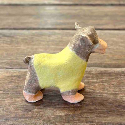 Duckdog mini, skulptur ca 6x5 cm (gul)
