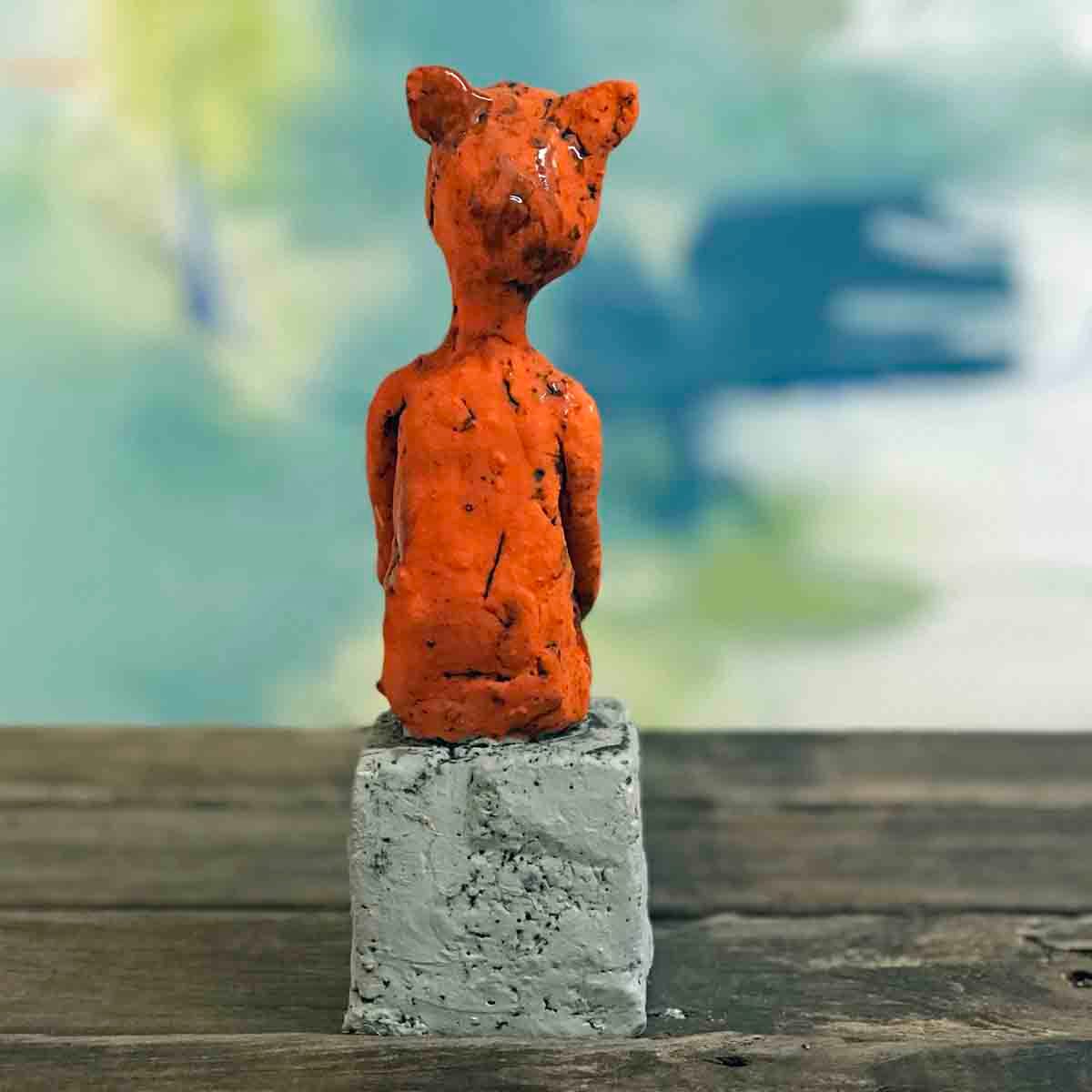 Mikkel rev, skulptur 21 cm (S)