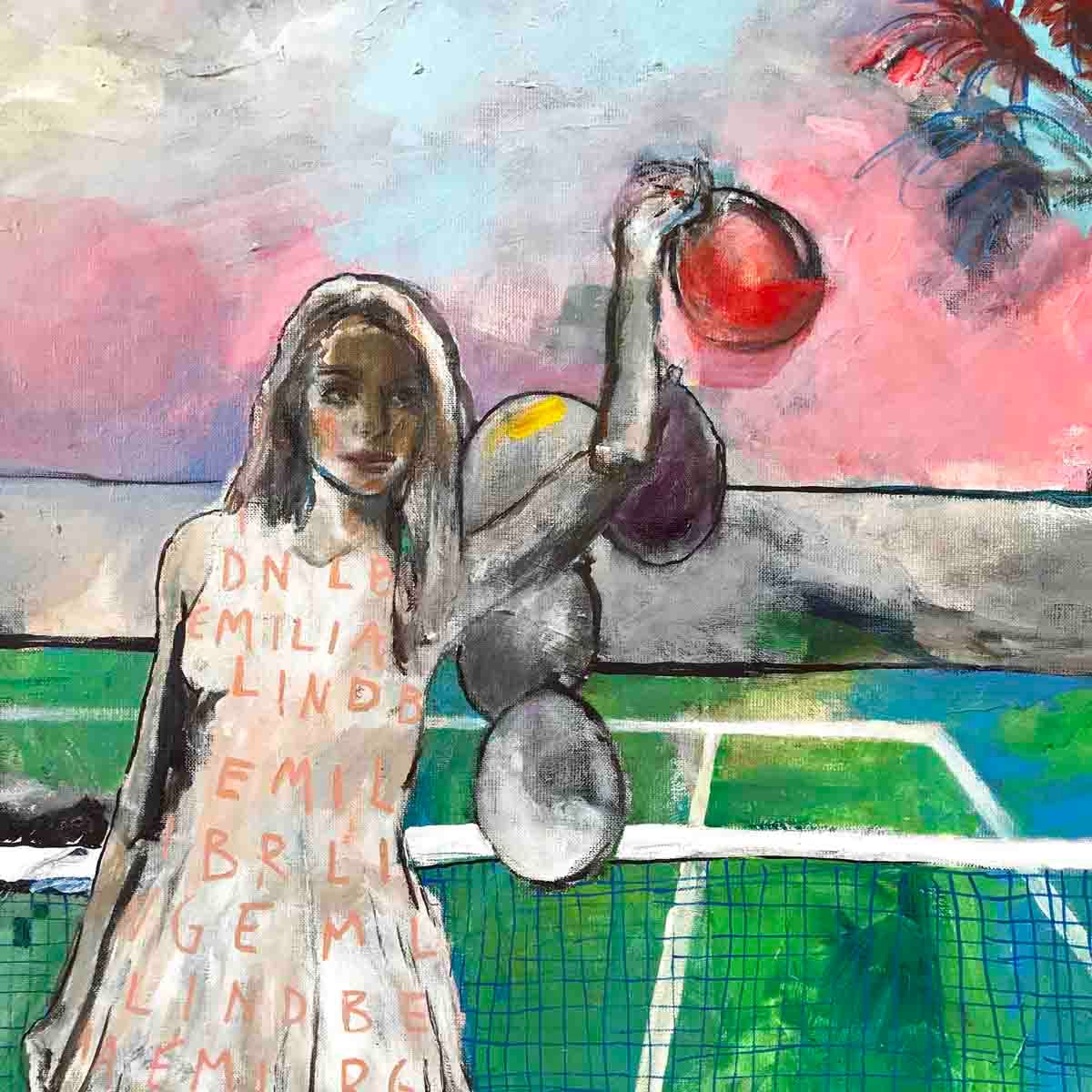 Sunrise play, 100x80 cm maleri