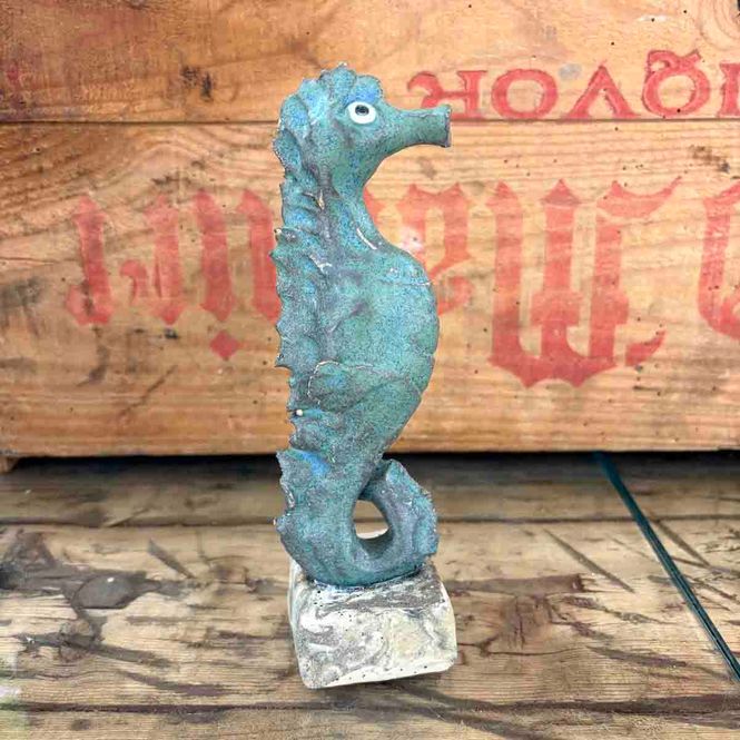 Hovedbilde Sjøhest, skulptur ca 18 cm (grønn)